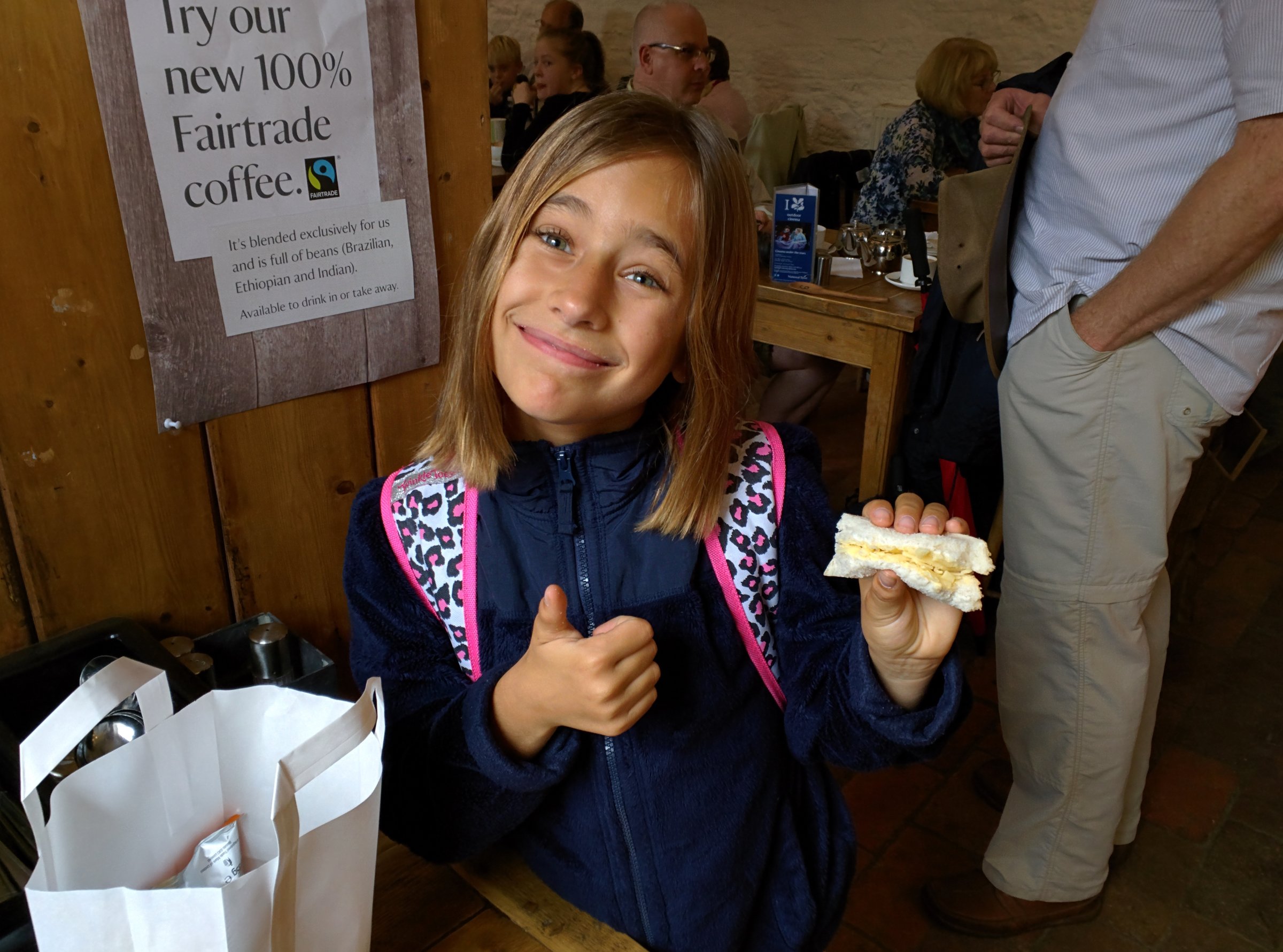 Lisa's lunch in Lacock