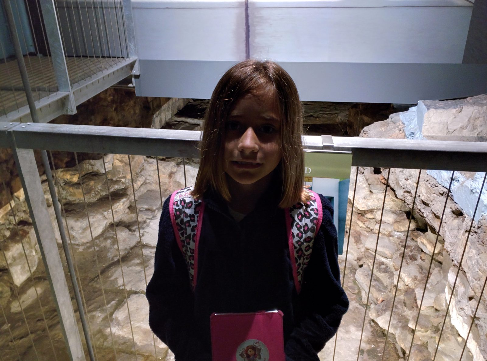 Lisa above the old Roman foundations