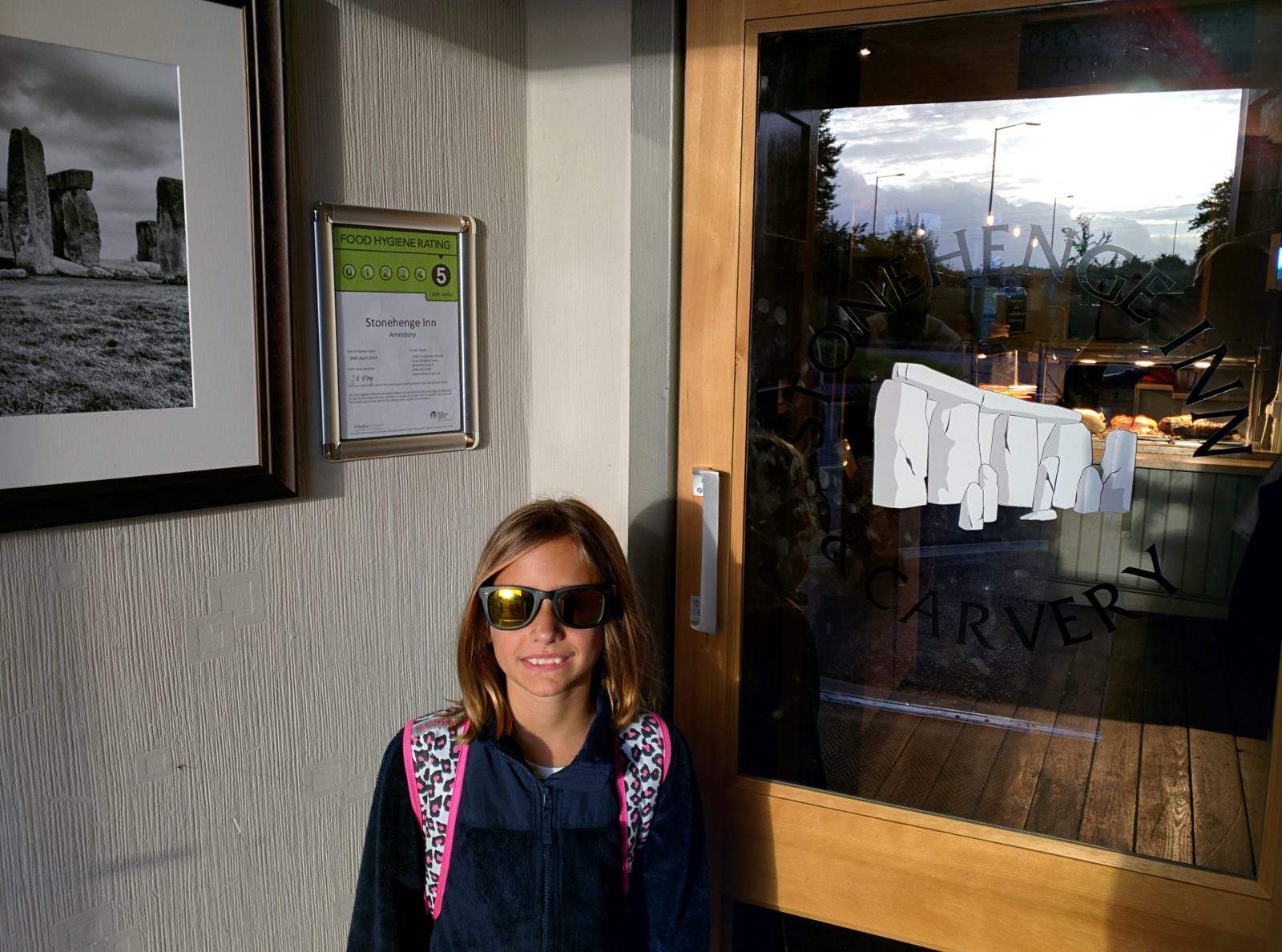 Lisa at the Stonehenge Inn before the stones
