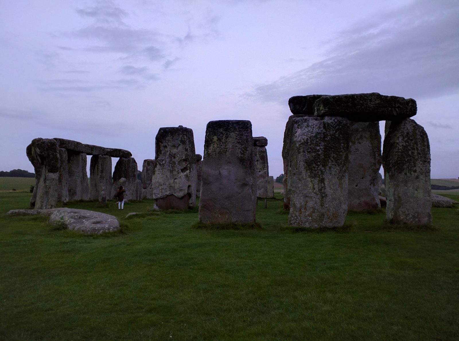 The stone circle at dusk