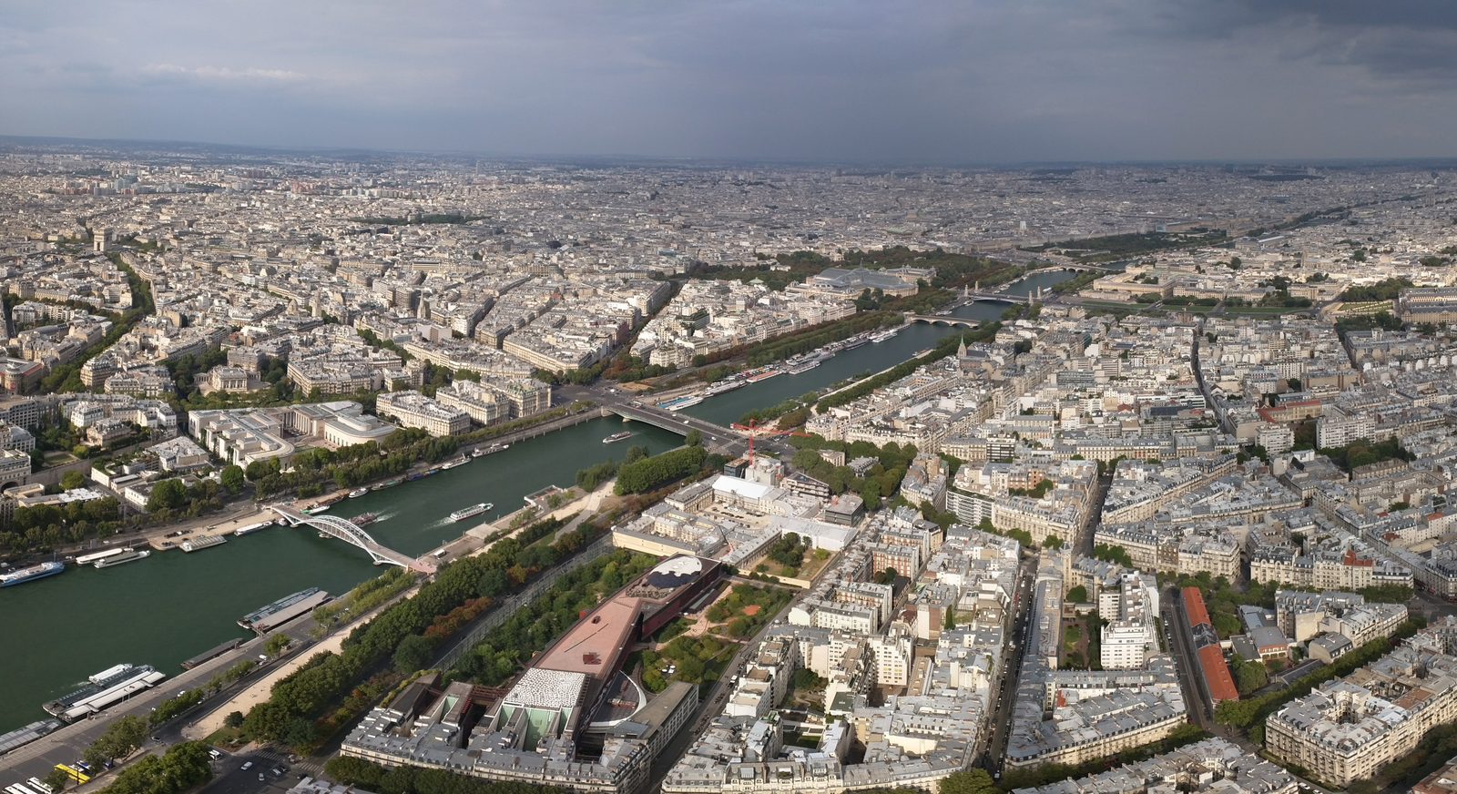 The Seine winding past from the Tower