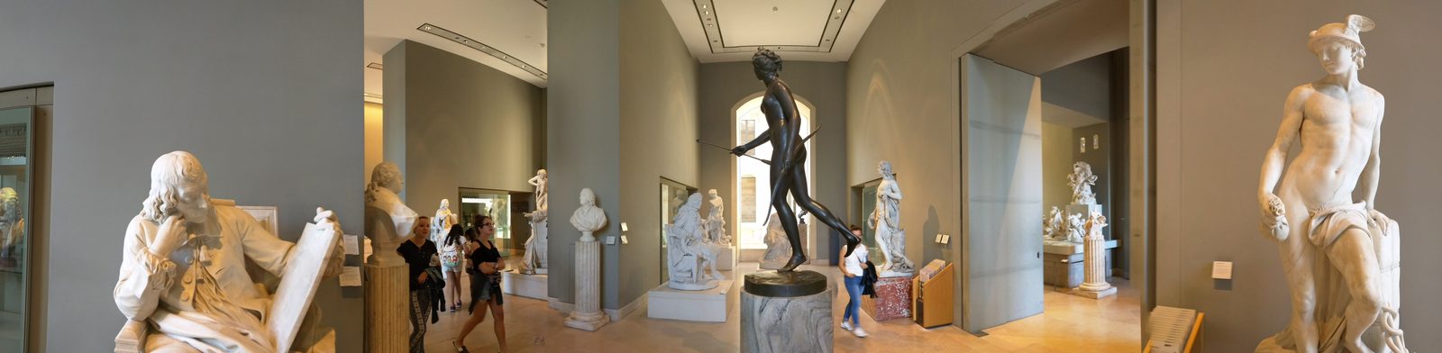 A sculpture gallery in the Louvre