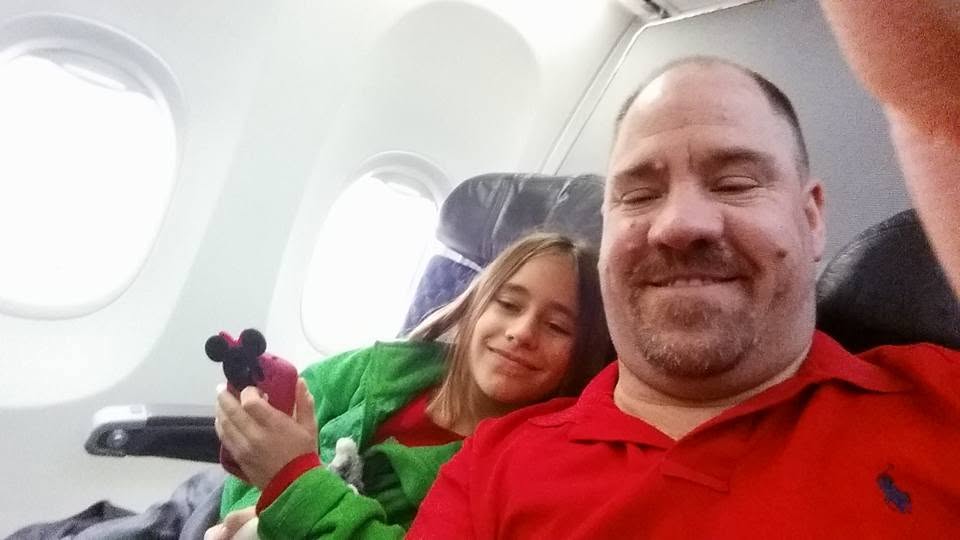 Lisa and Michael in first class out of O'Hare