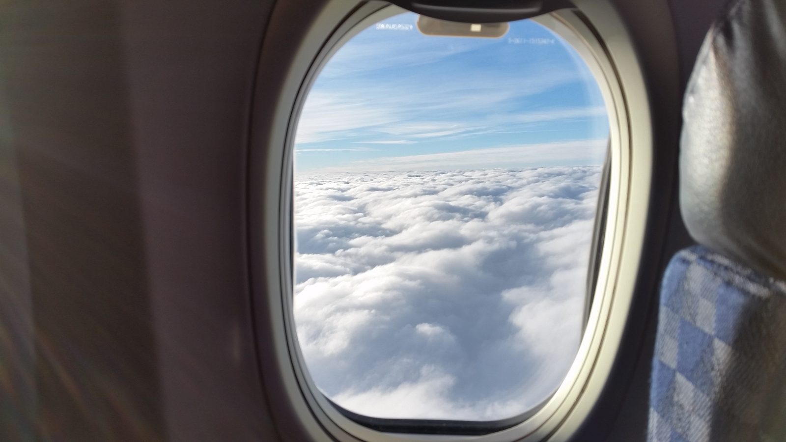 Clouds outside the window