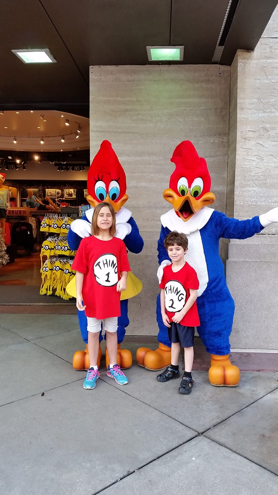 Christmas morning in our Thing 1 and Thing 2 shirts