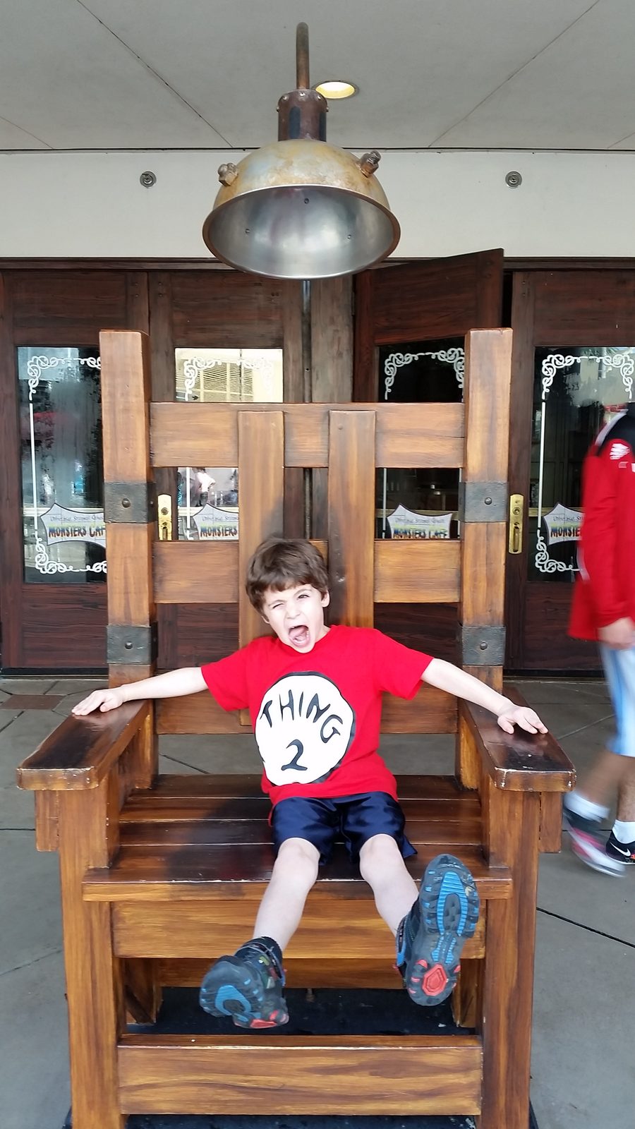 Thomas takes his turn in the electric chair