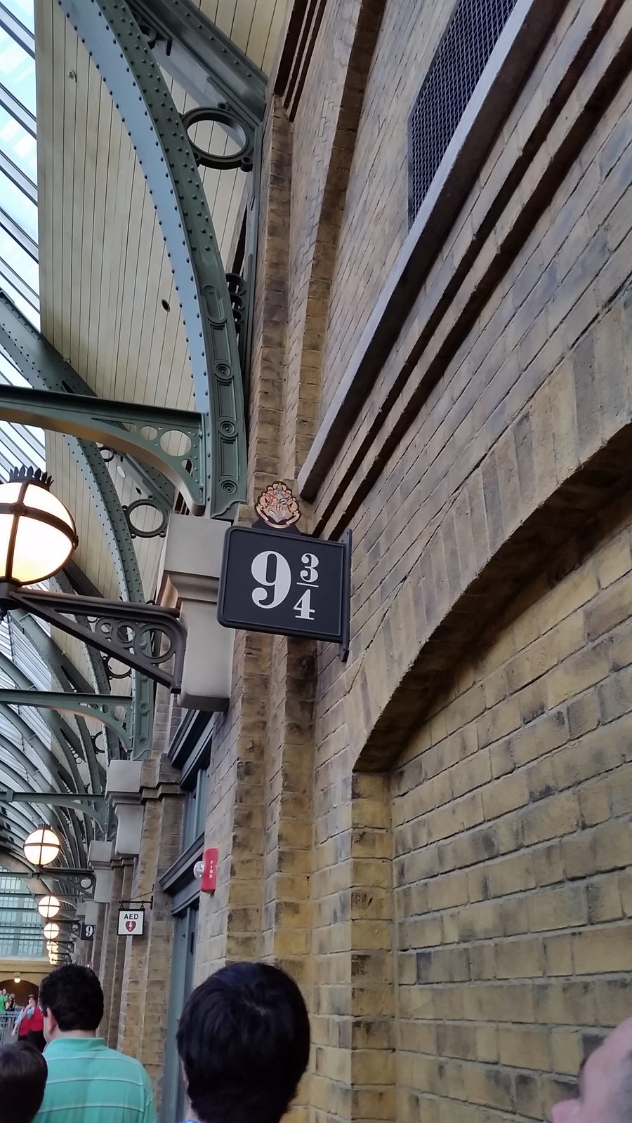 Platform 9 3/4 on the way to the Hogwarts Express