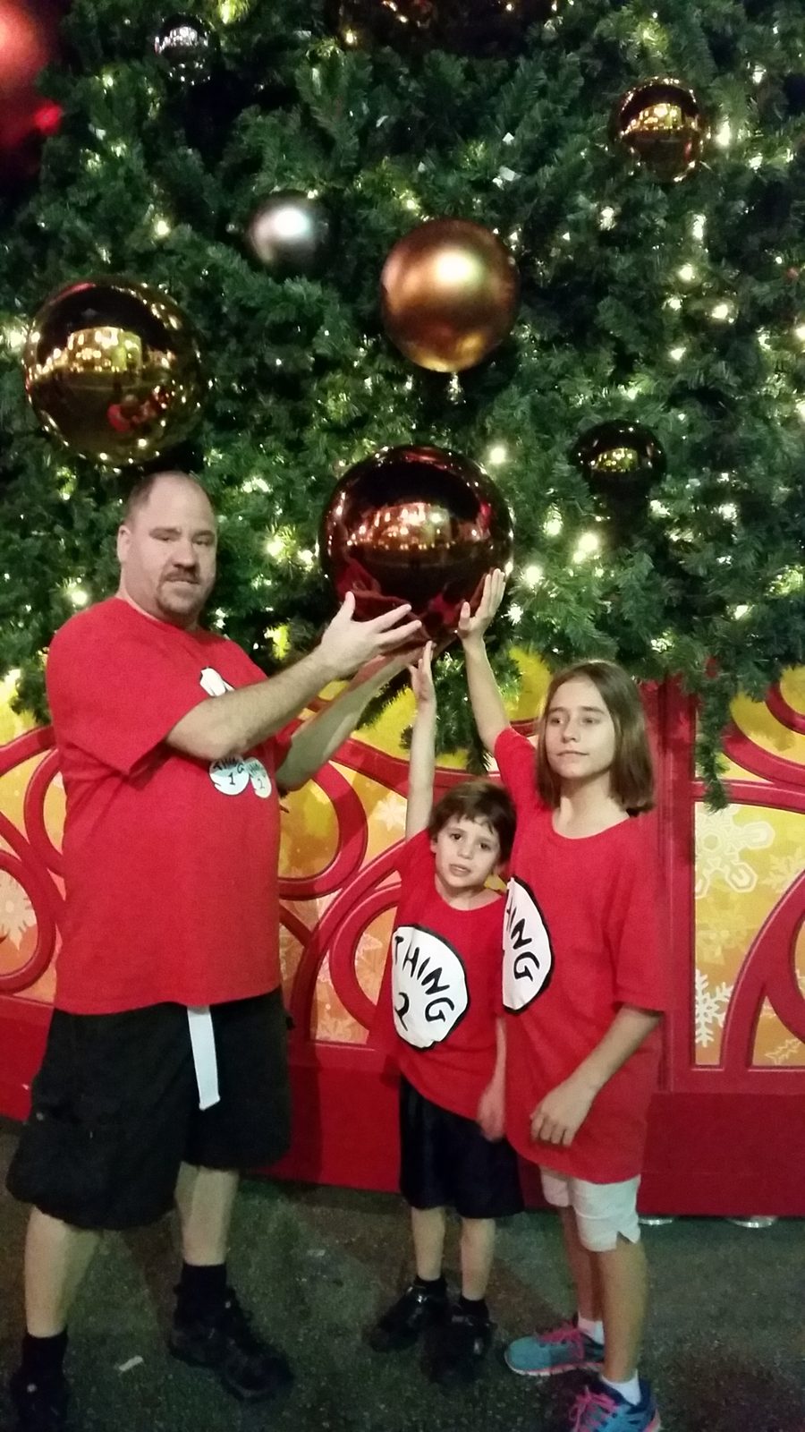 Thomas, Lisa and me with the giant ornament