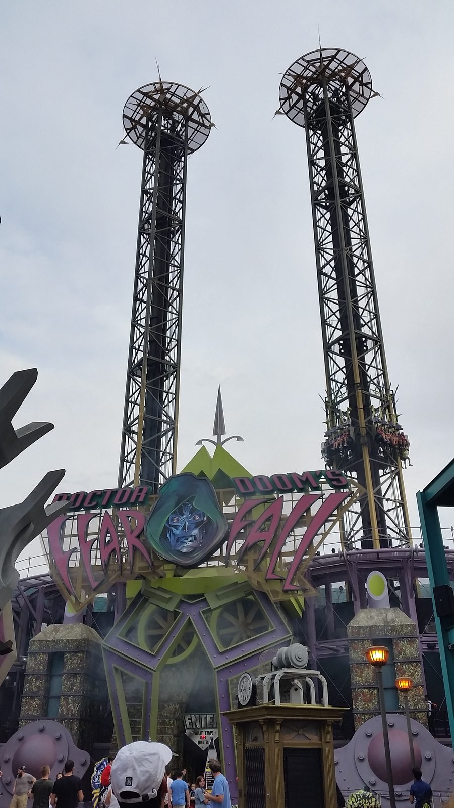 The Doctor Doom's Fear Fall towers at Islands of Adventure