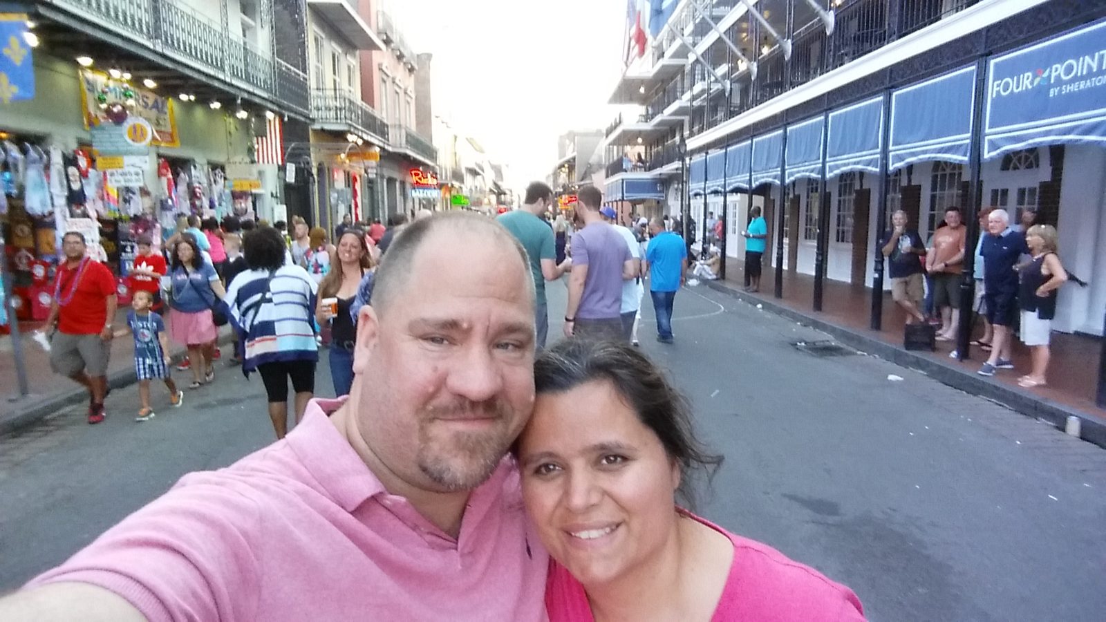 Outside our hotel on Bourbon Street