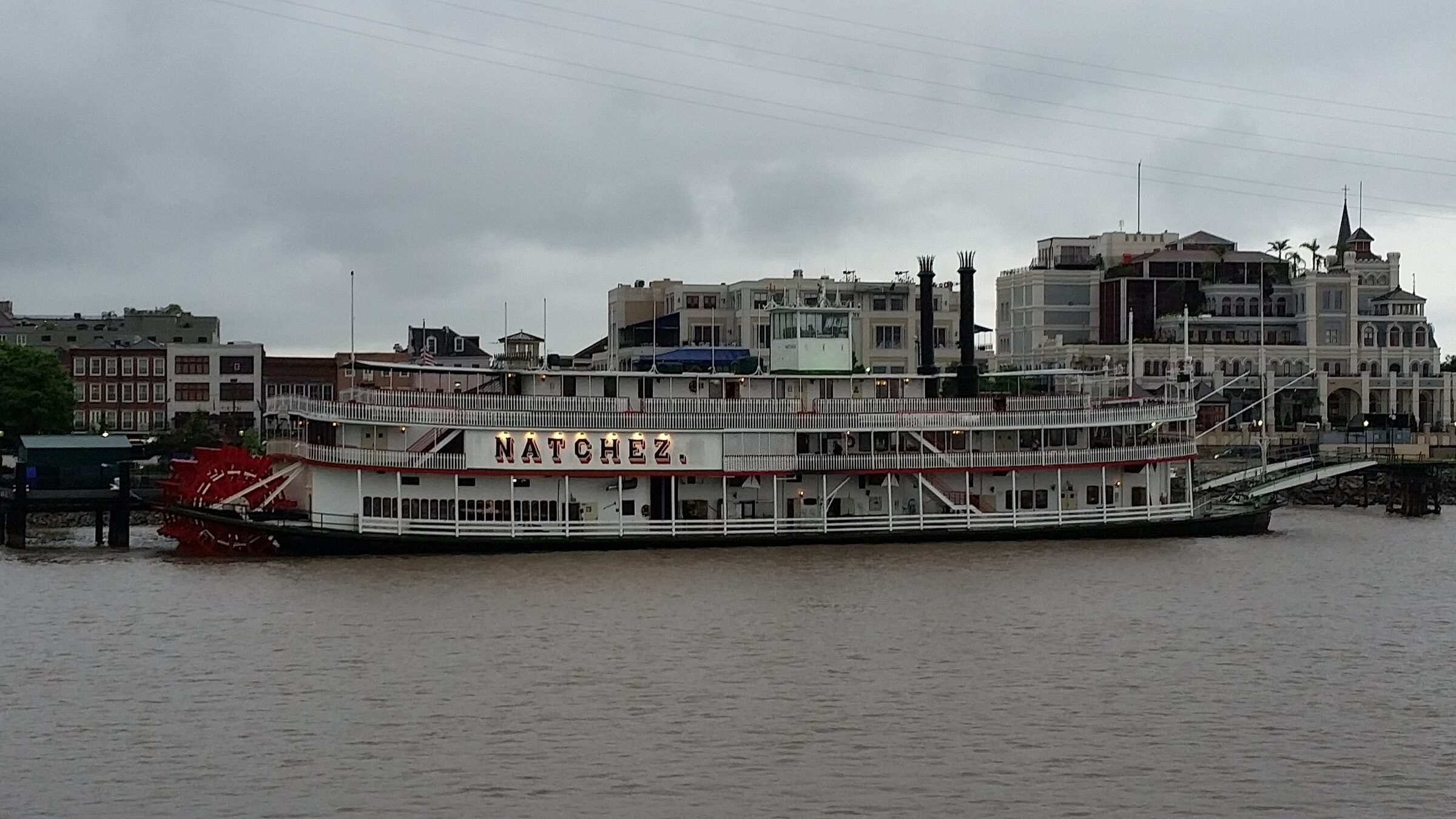 The Steamboat Natchez at the dock