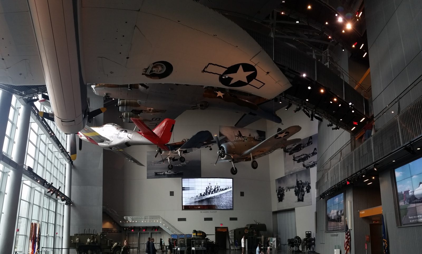 The Freedom Pavilion, planes hanging above the floor