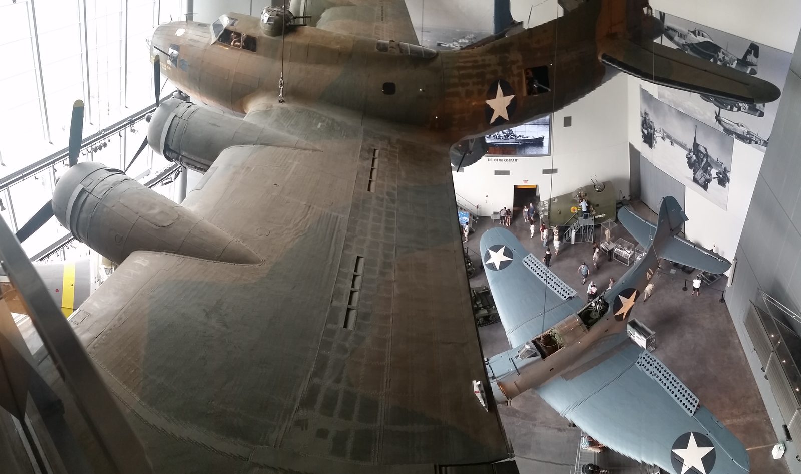 Wingtip to wingtip under the Freedom Pavilion roof