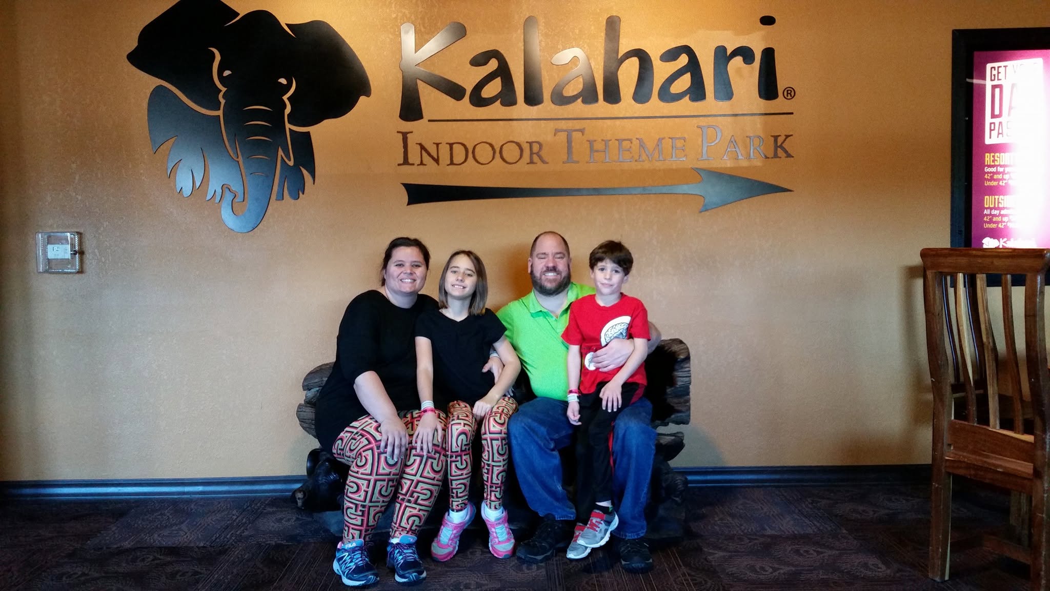 Kathy, Lisa, Michael and Thomas at Kalahari in Wisconsin Dells
