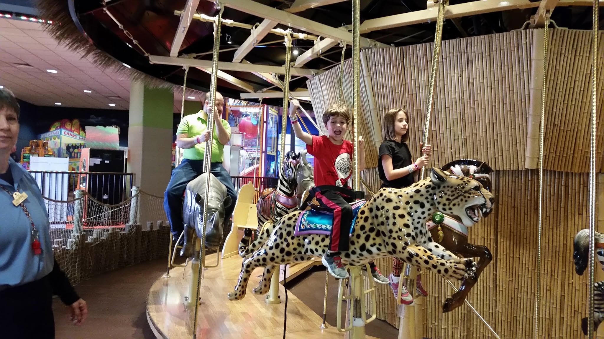 Thomas and Lisa on the Kalahari carousel