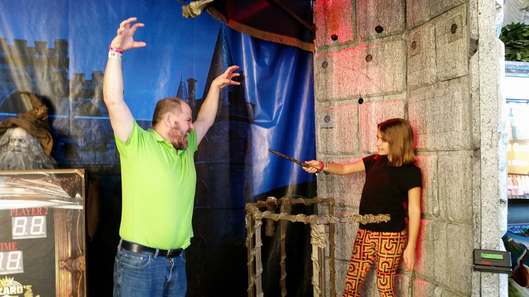 Lisa and Michael casting spells at Kalahari