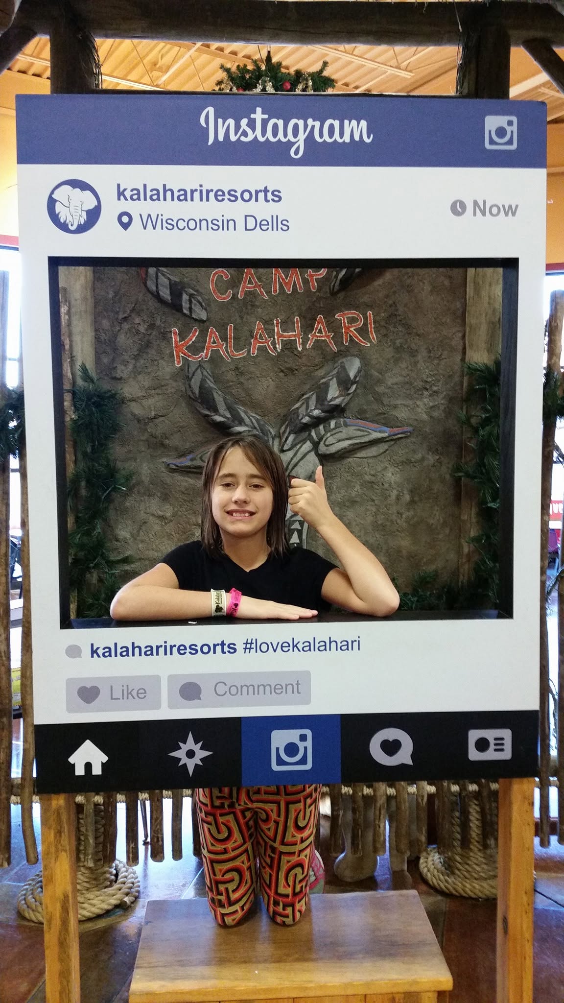 Lisa in the Camp Kalahari picture frame