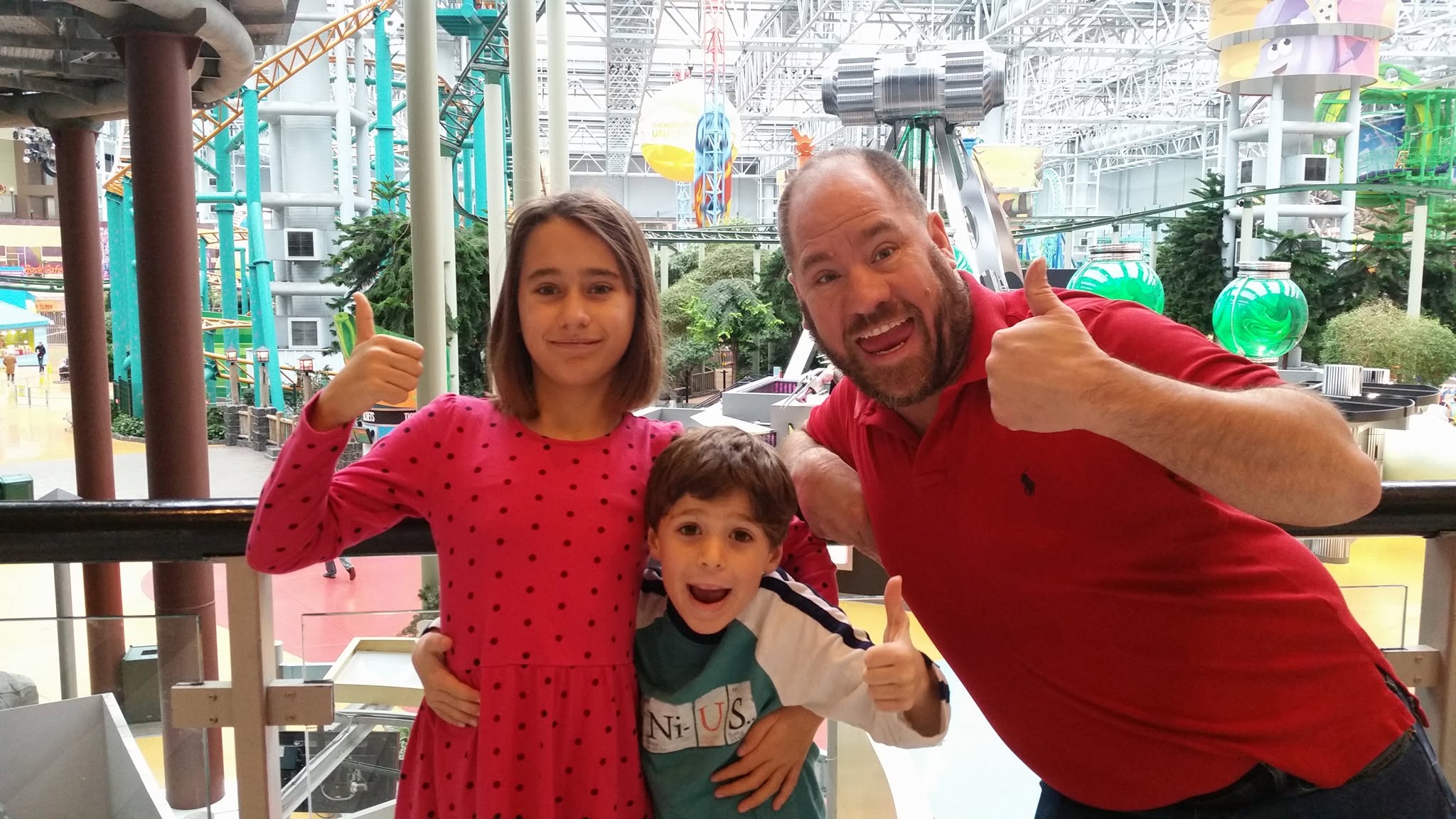 Lisa, Thomas and Michael at Nickelodeon Universe