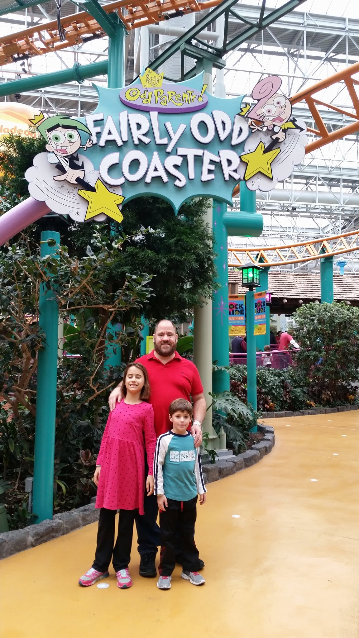 Lisa, Michael and Thomas at the Fairly Odd Coaster