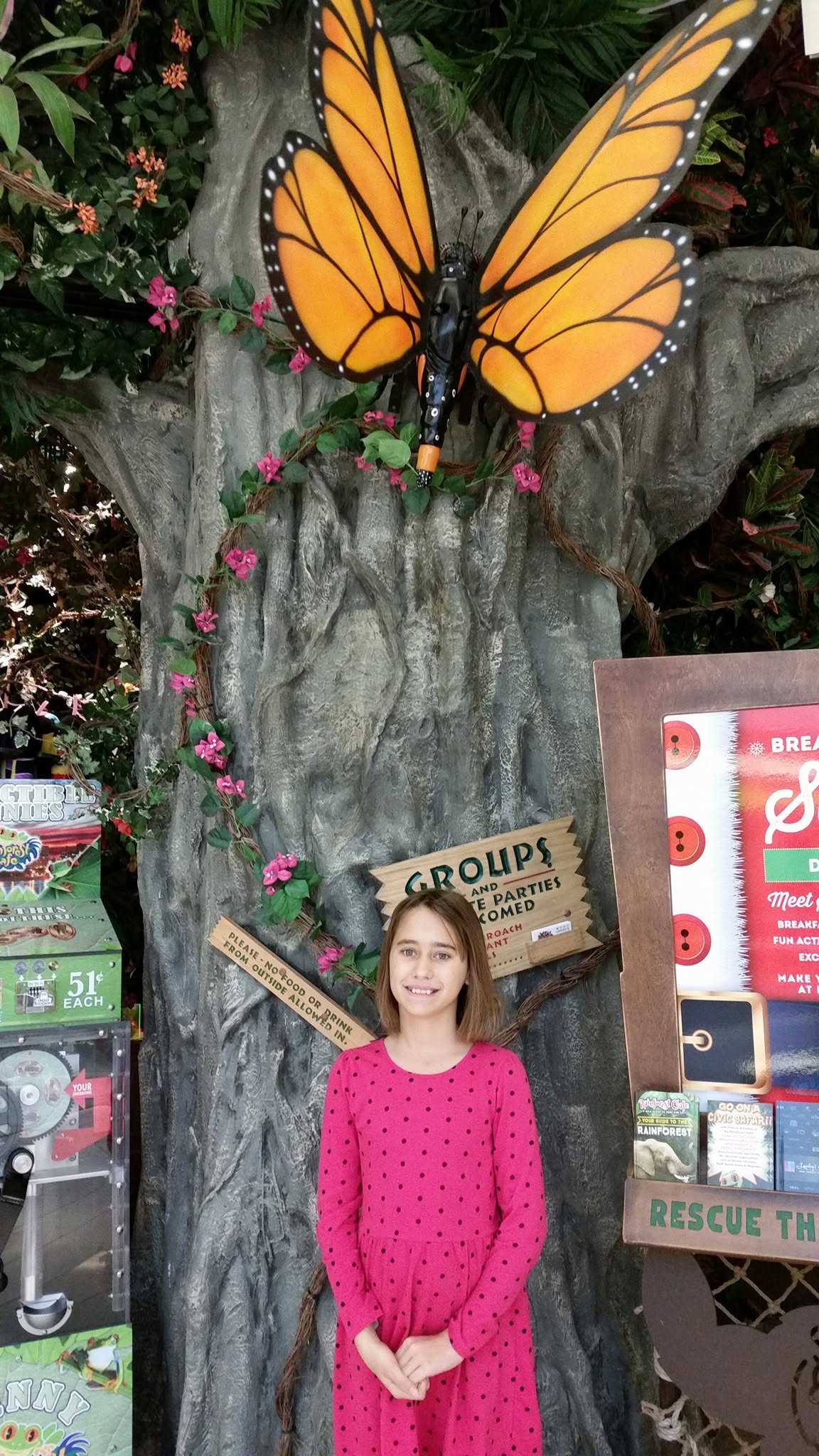 Lisa at the Rainforest Cafe in the Mall of America