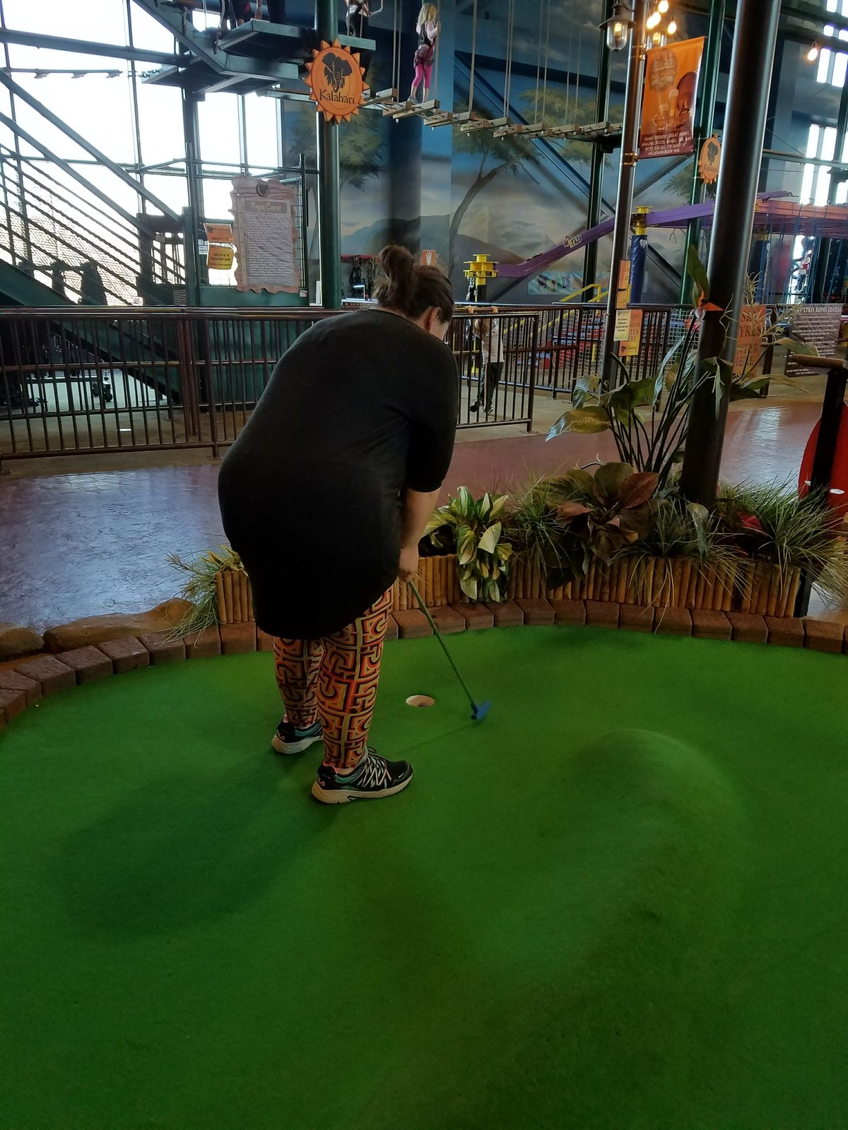 Mini golf inside Kalahari Resort