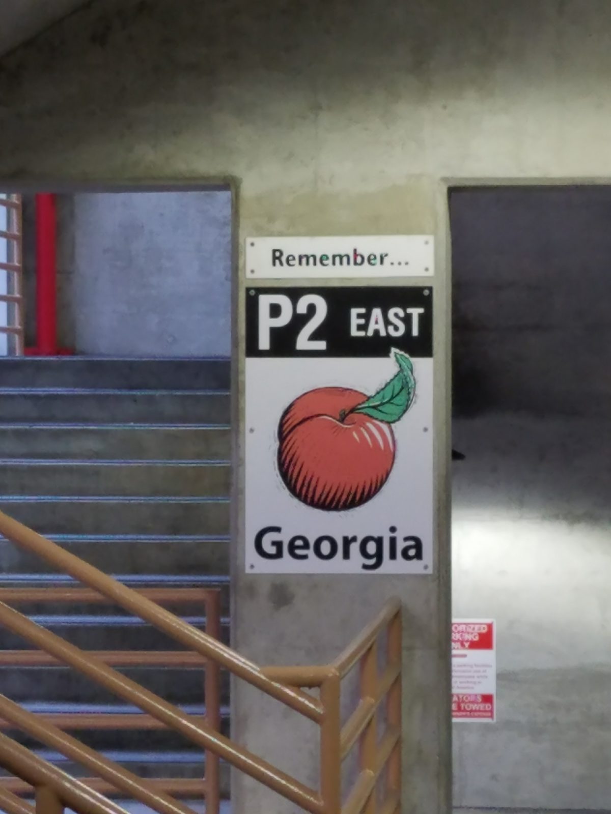 P2 East Georgia, easy to remember by the apple