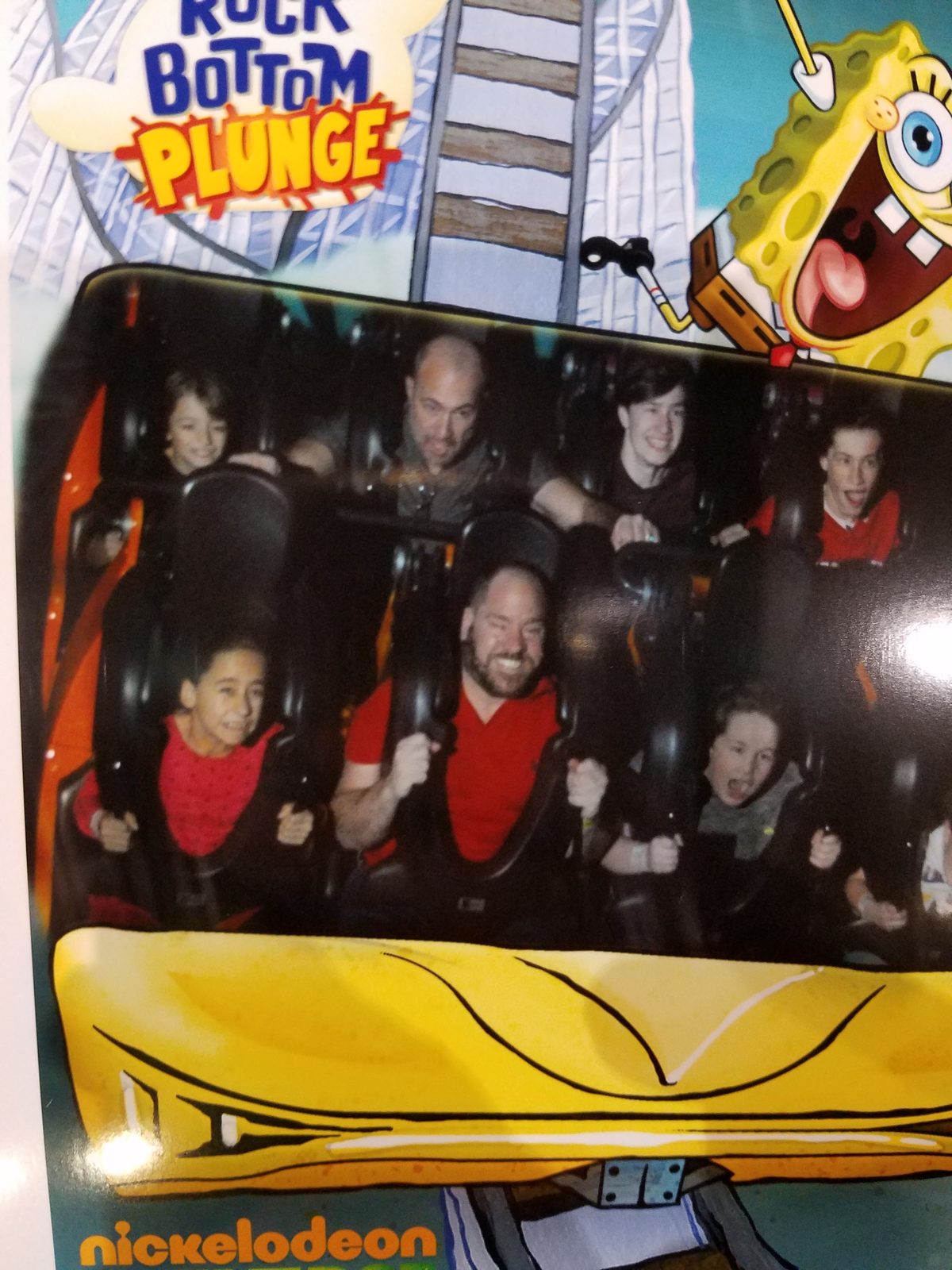 All of us screaming on the Rock Bottom Plunge