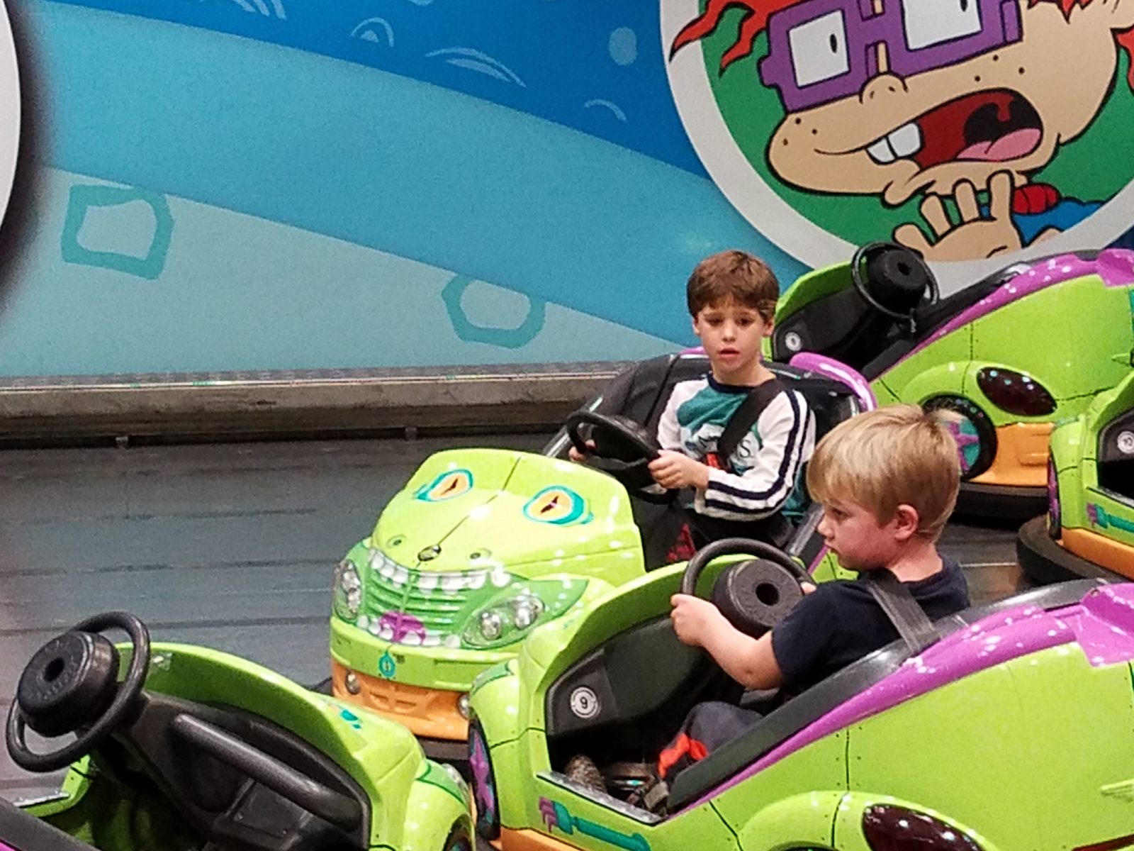 Thomas at the bumper cars to end the day