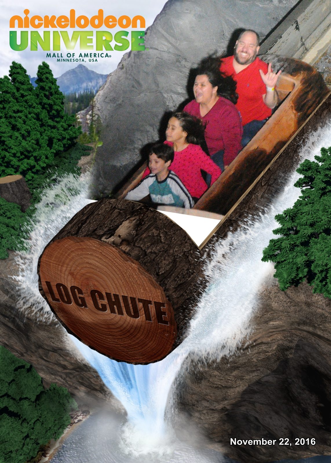 Down the Log Chute together
