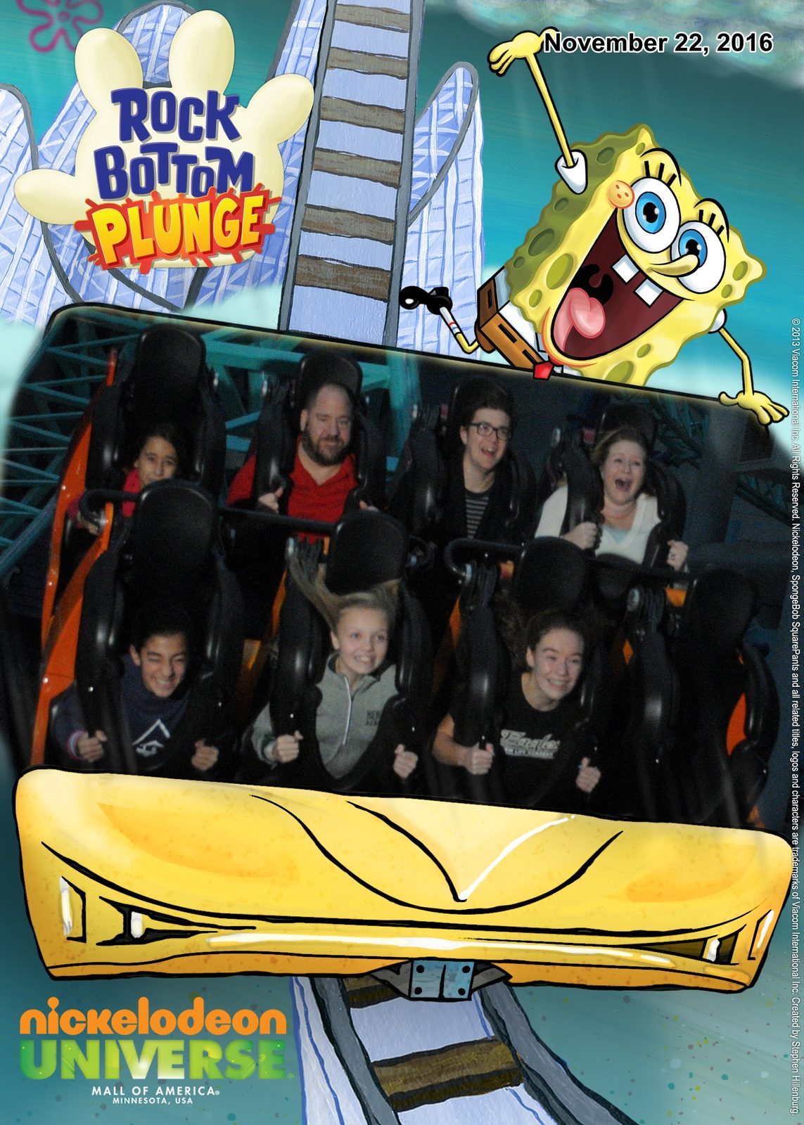 I rode front row on the Rock Bottom Plunge