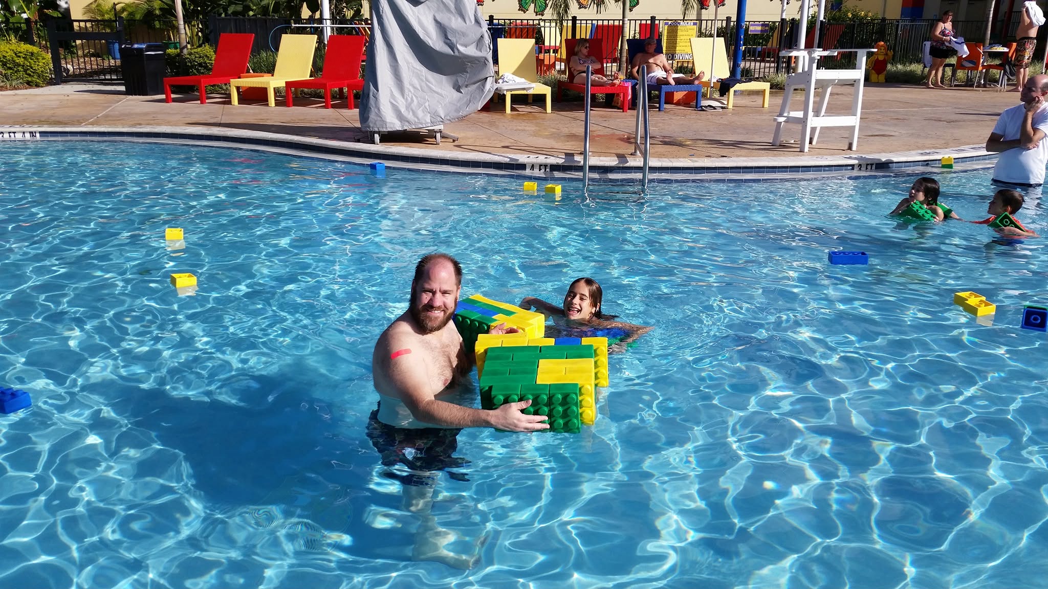 Lisa and Michael in the Legoland Hotel pool