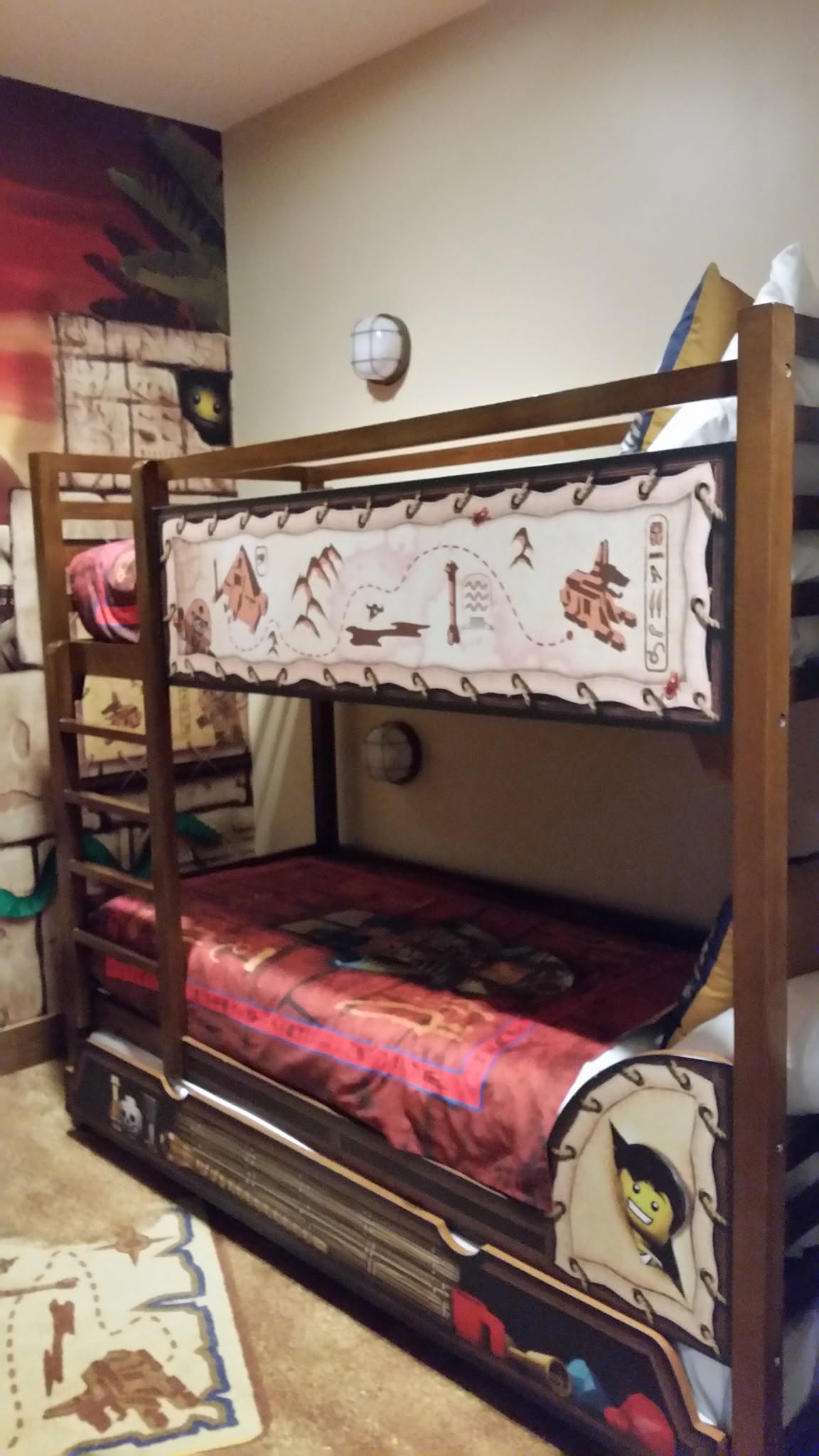 The bunk beds in our pirate room