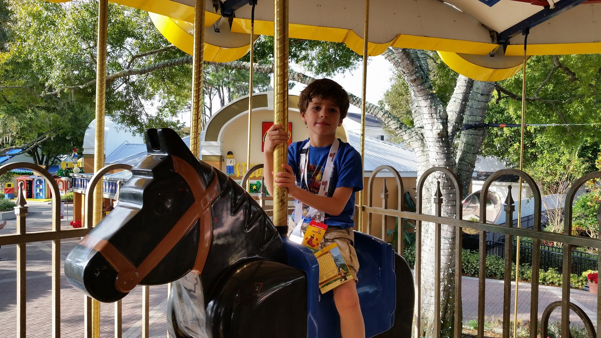 Thomas on the carousel at Legoland
