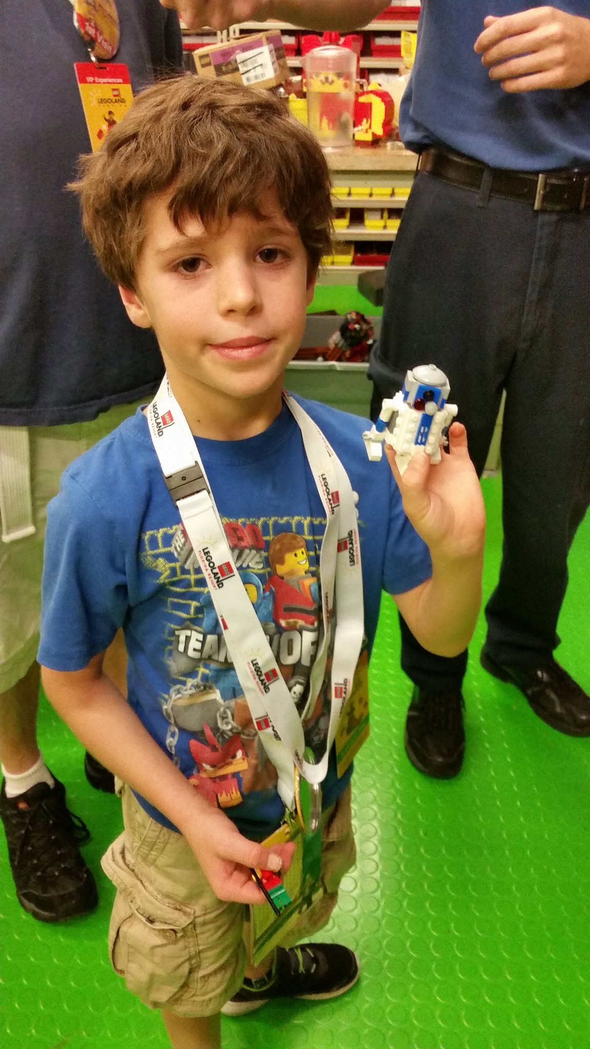Thomas with his LEGO minifigure at Legoland