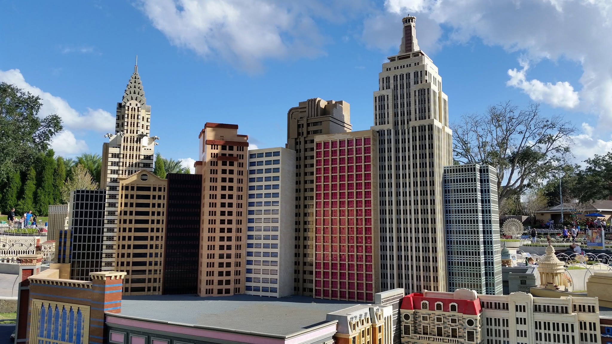 The New York skyline in Miniland