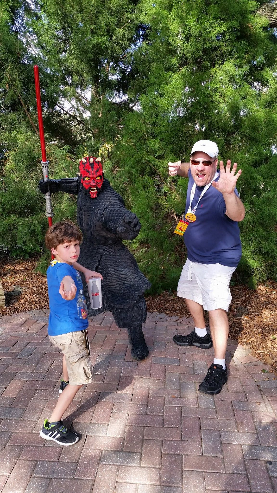 Thomas and Michael with a LEGO Darth Maul