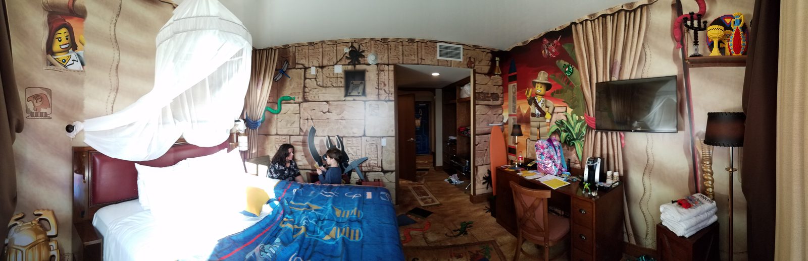 Our pirate-themed hotel room