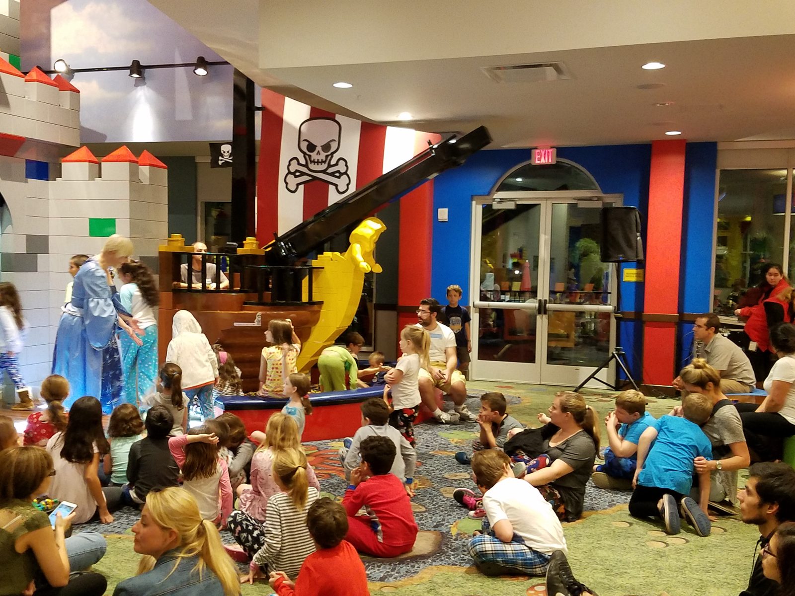 Watching the pirate show at the Legoland Hotel