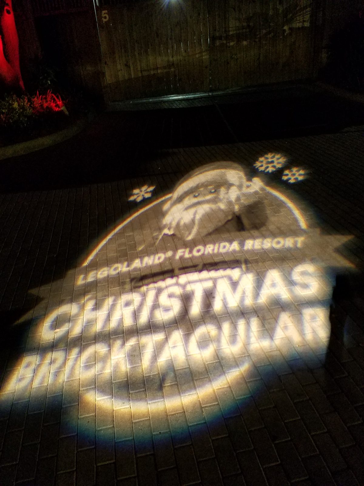 The Christmas Bricktacular sign that night