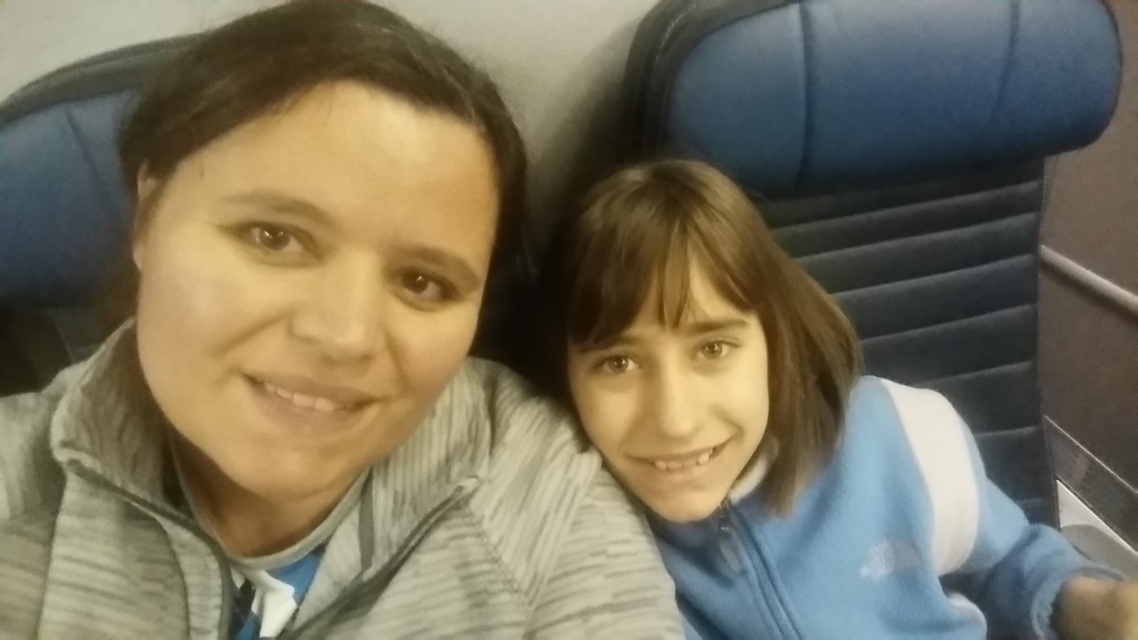 Kathy and Lisa on the morning flight