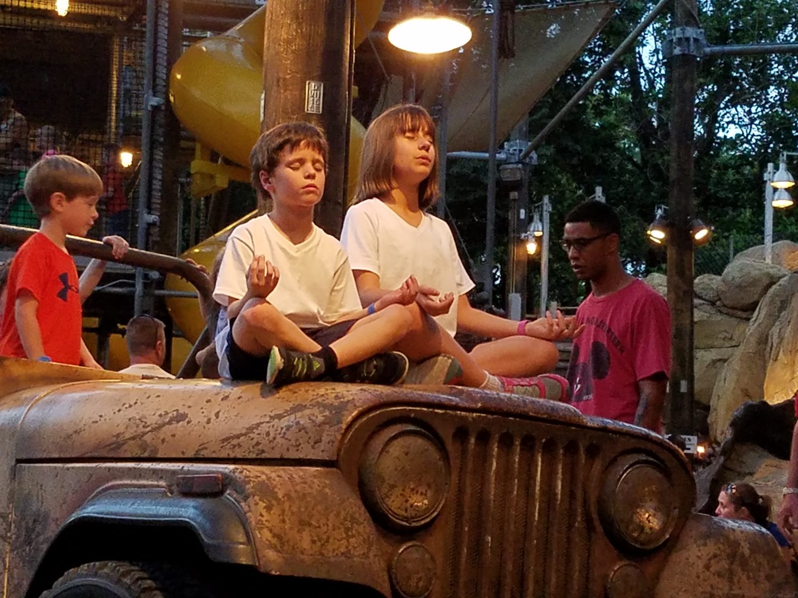 Thomas and Lisa on the old jeep at Animal Kingdom
