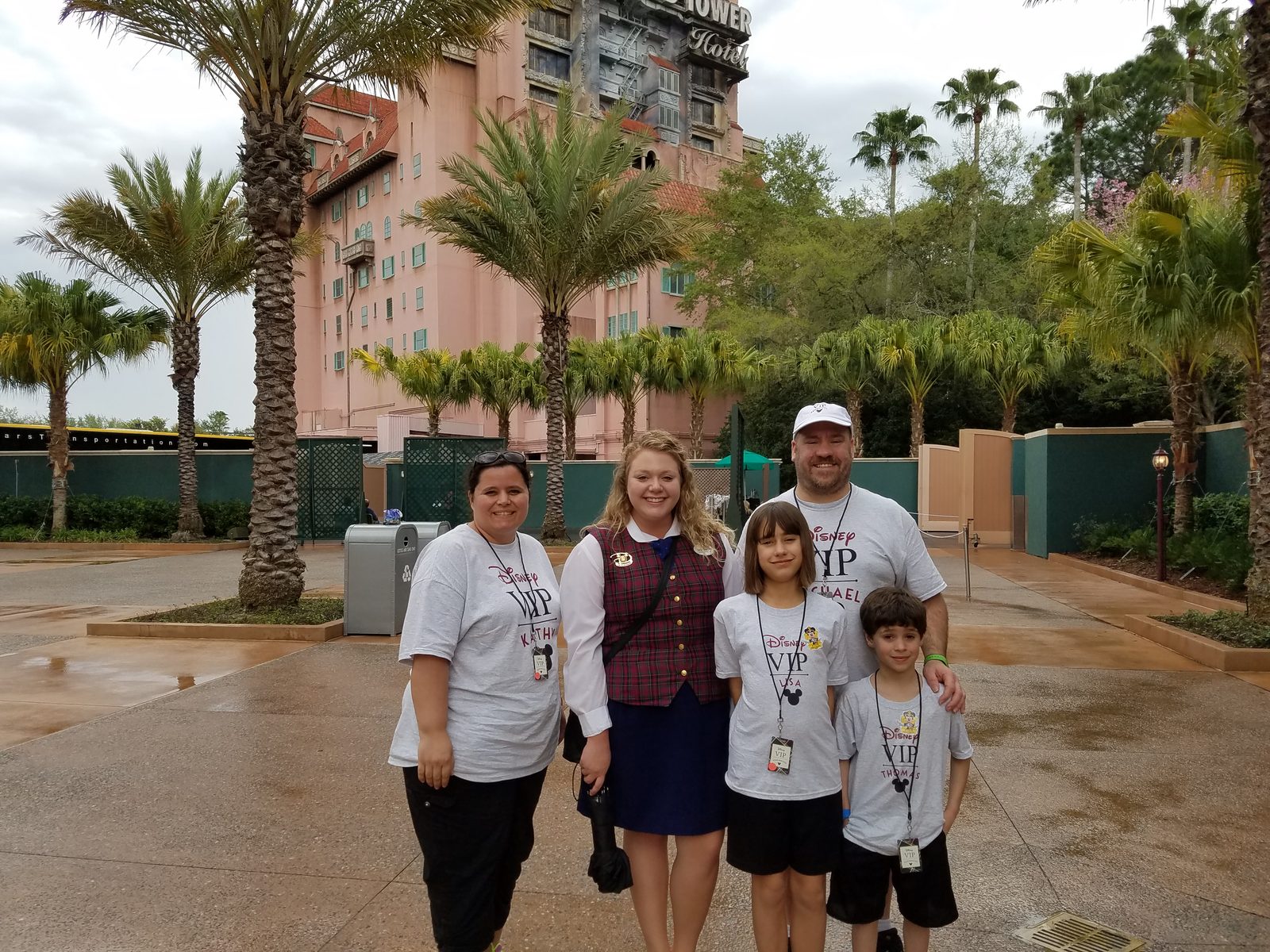 The four of us arriving at Hollywood Studios with our guide
