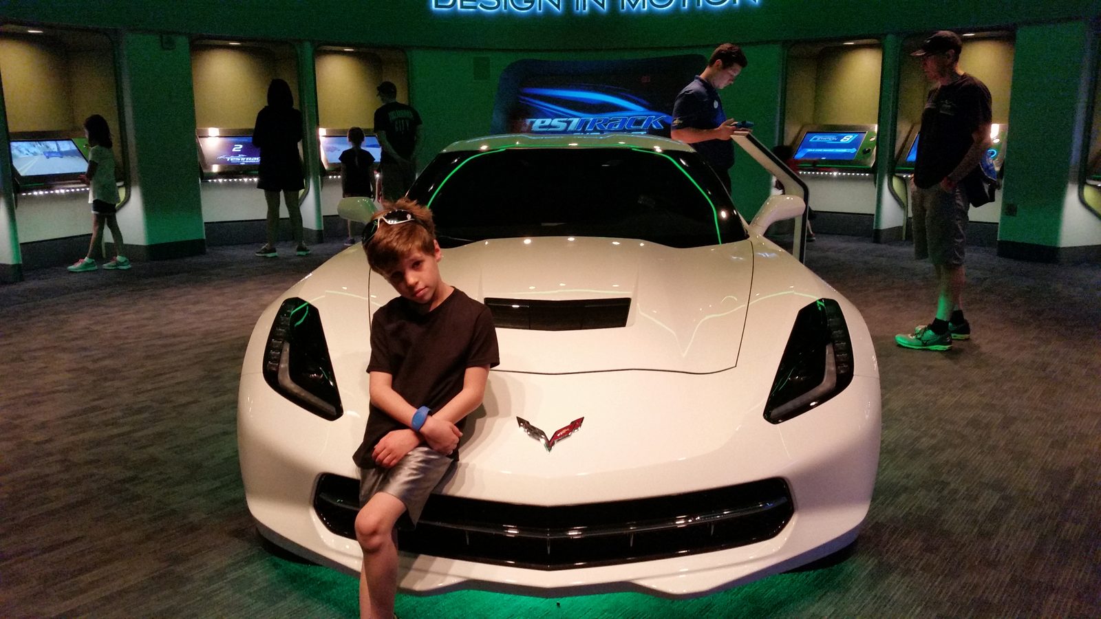 Thomas on the Corvette at Test Track