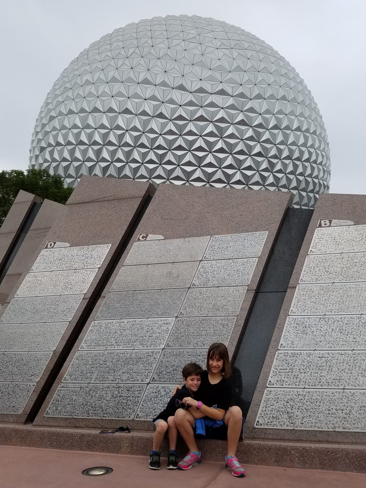 Thomas and Lisa at our Leave a Legacy wall at Epcot