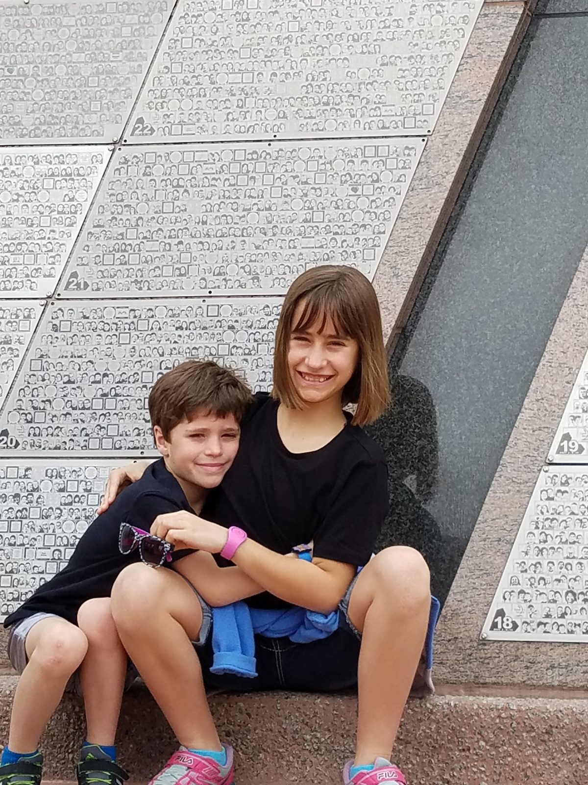 Thomas and Lisa at the Leave a Legacy wall