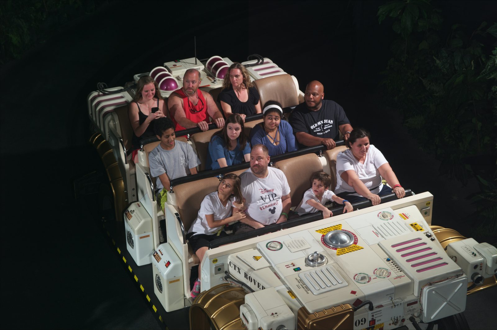 Lisa, Thomas and me on the DINOSAUR ride