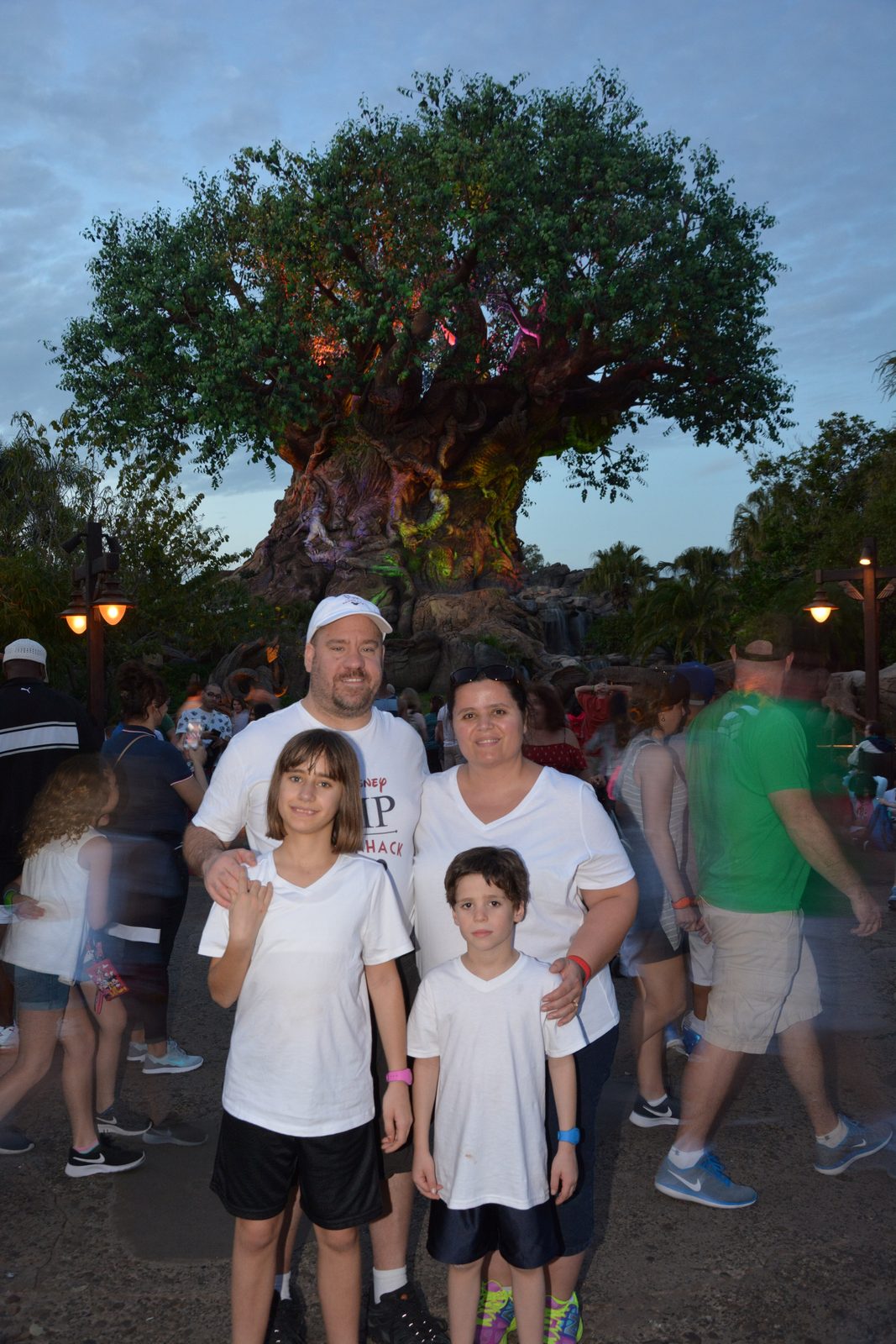 Lisa, Thomas and me under the lit Tree of Life
