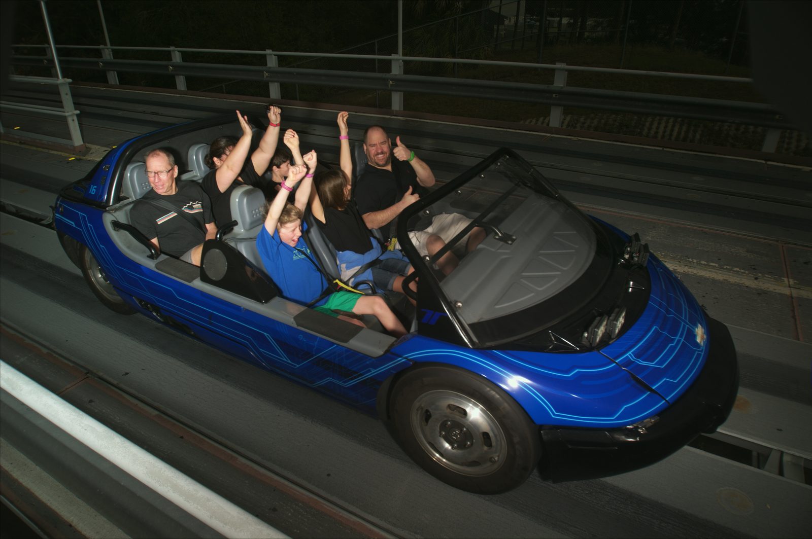 Riding Test Track with the family