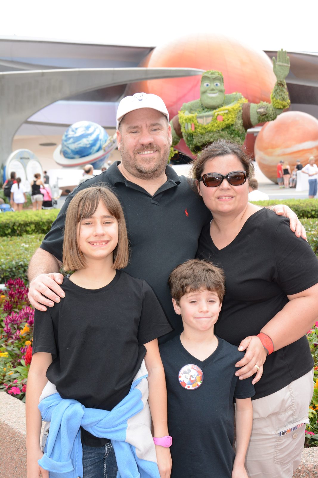 Lisa, Michael, Thomas and Kathy outside Mission Space