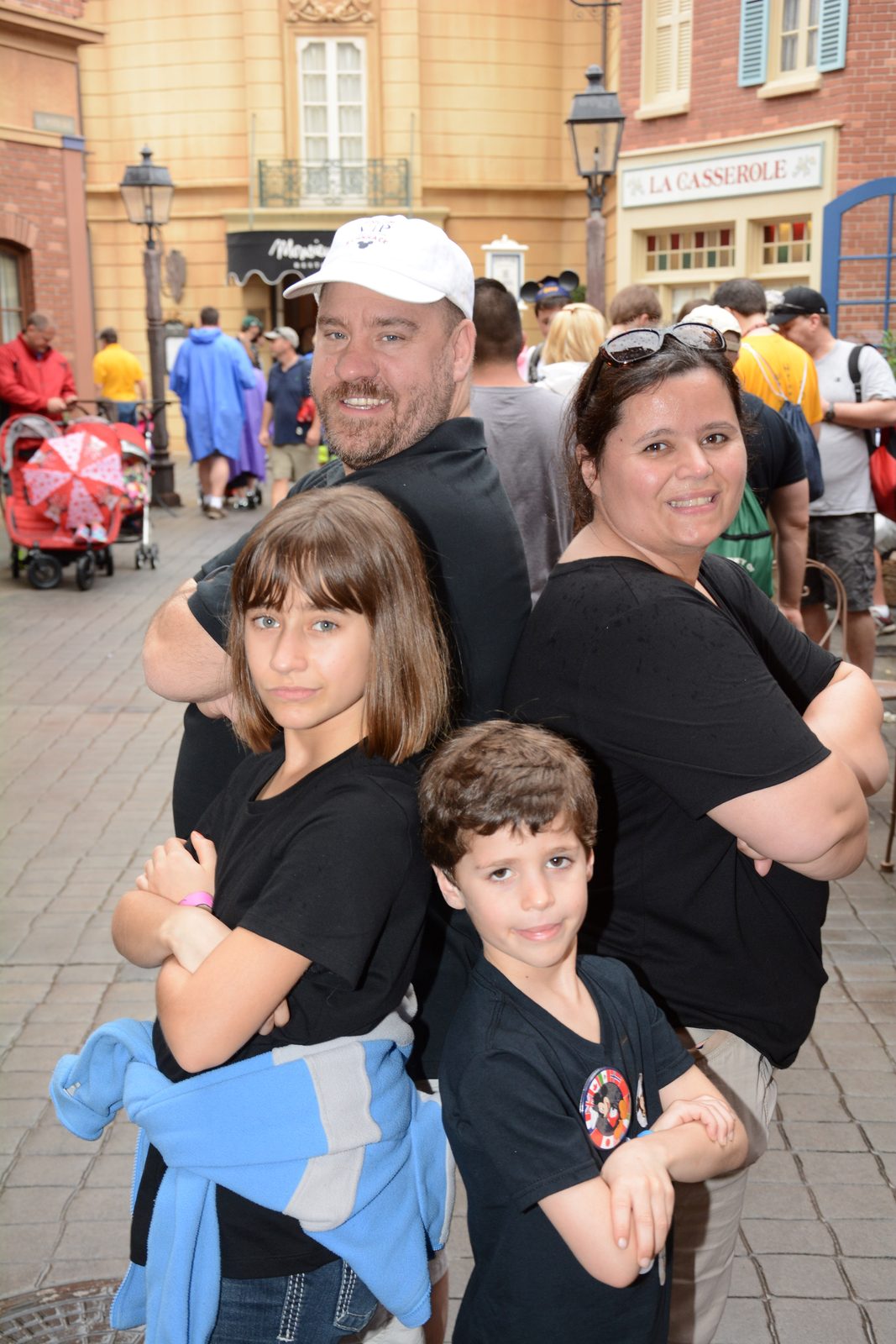 Lisa, Michael, Thomas and Kathy at the France pavilion